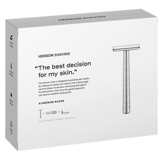 Henson Aluminum AL13 Mild 3-Piece Safety Razor Set