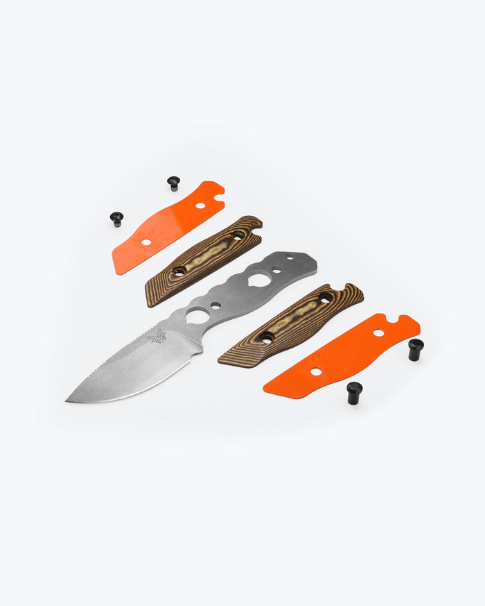 Hidden Canyon Hunter Richlite & G10 Drop-point knife - Exploded Component View | Benchmade Knife Co.