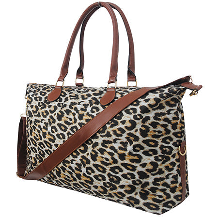 HOT ! DEAL ! DEAL !  Wild Leopard Faux Fur Weekender Bag