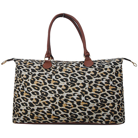 HOT ! DEAL ! DEAL !  Wild Leopard Faux Fur Weekender Bag