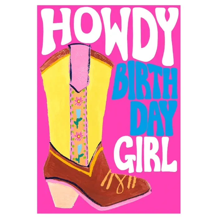 Howdy Birthday Girl Greeting Card