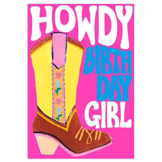 Howdy Birthday Girl Greeting Card