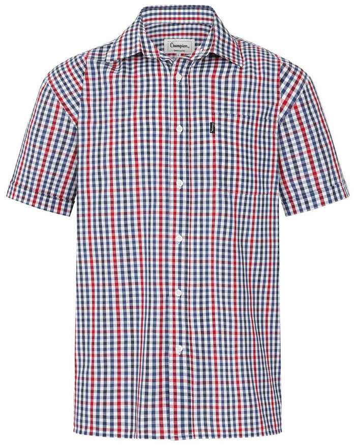 Hyde Mens Short Sleeve Casual Check Shirt  - Image 2 - Country Collection