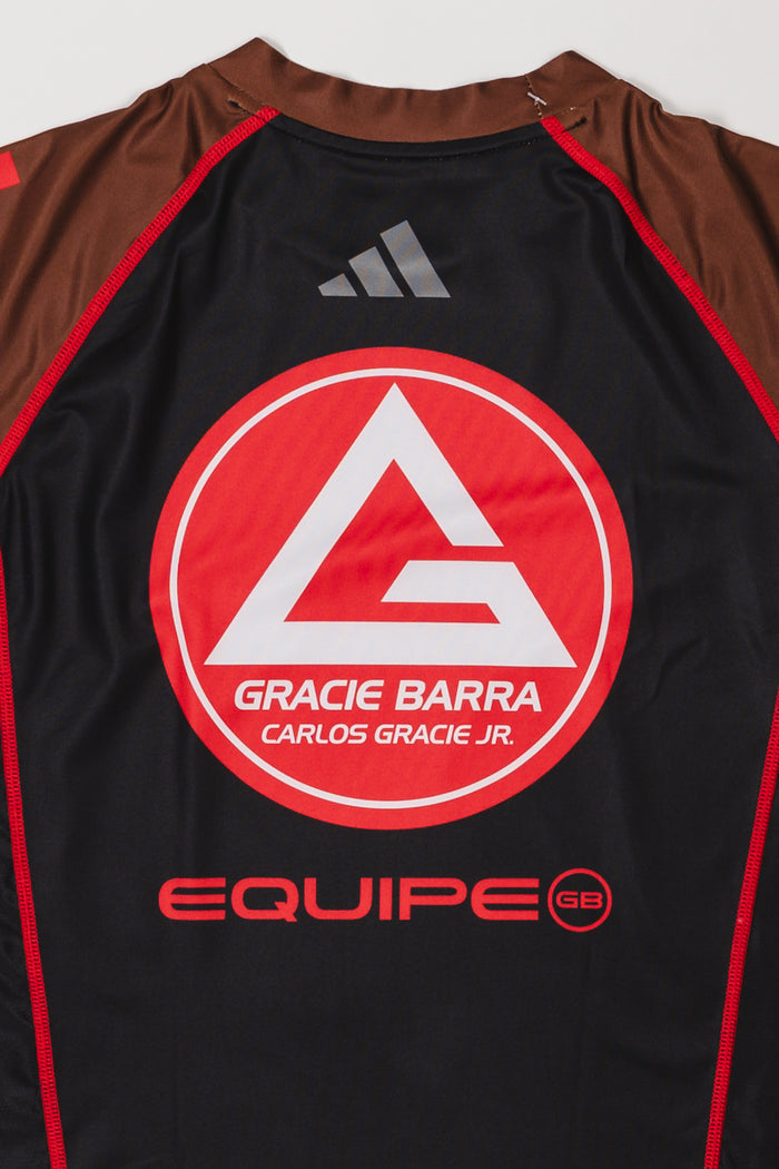 III Stripes Ranked Rashguard by adidas - Brown