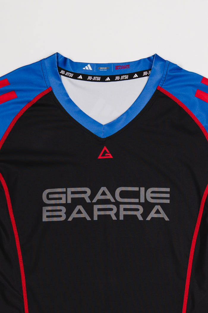 III Stripes Womens Ranked Rashguard by adidas - Blue
