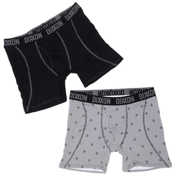 Insignia Cotton Stretch 2pk Boxer Briefs - Grey & Black