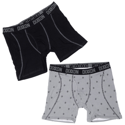 Insignia Cotton Stretch 2pk Boxer Briefs - Grey & Black