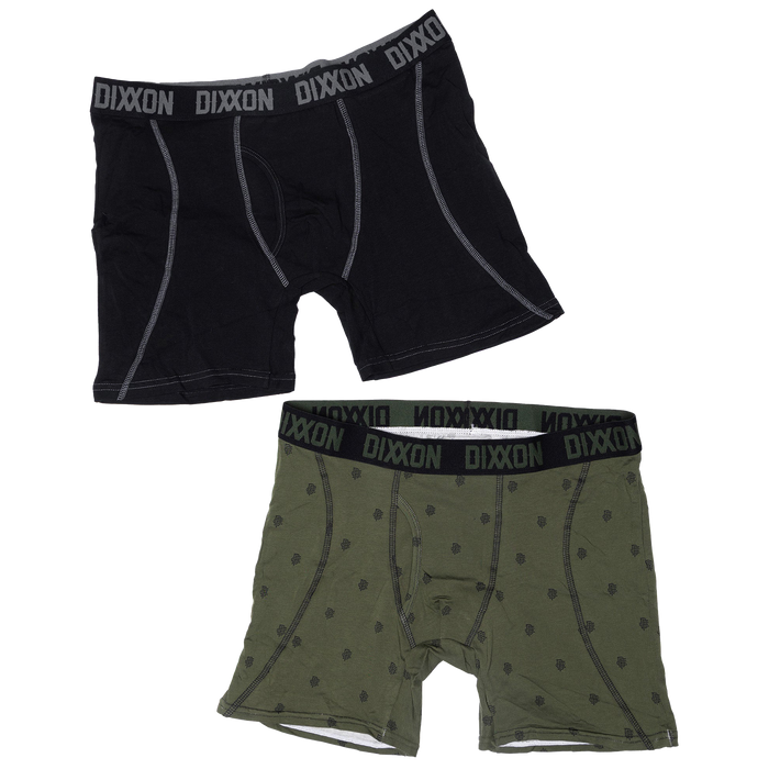 Insignia Cotton Stretch 2pk Boxer Briefs - O.D. Green & Black