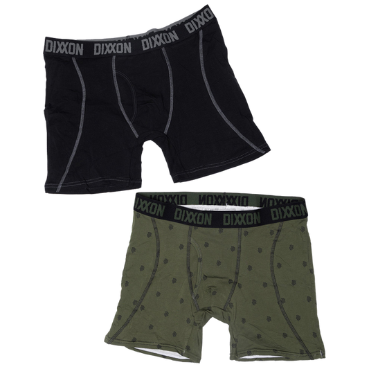 Insignia Cotton Stretch 2pk Boxer Briefs - O.D. Green & Black