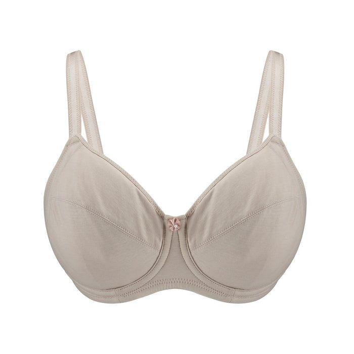 Ivory Underwired Silk and Organic Cotton Full Cup Bra with removable paddings – Juliemay Lingerie