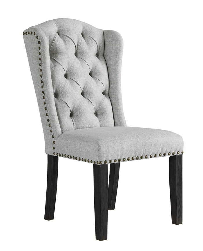 Jeanette D702-01 Linen Dining UPH Side Chair 2CN