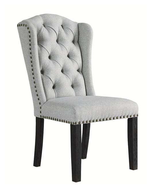 Jeanette D702-01 Linen Dining UPH Side Chair 2CN