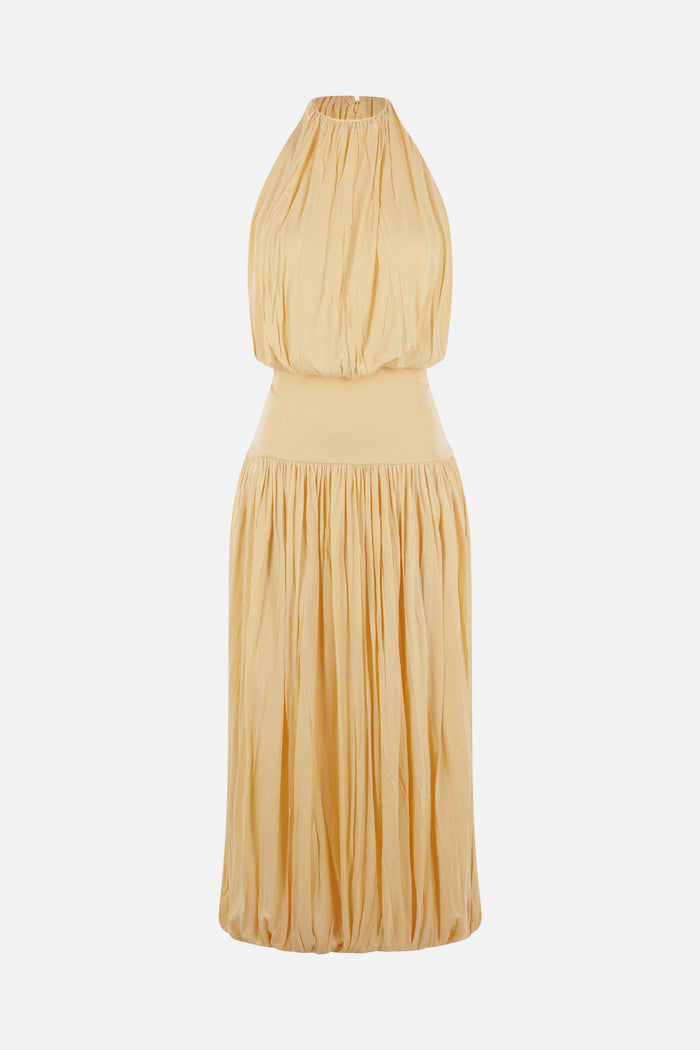 jersey gathered dress