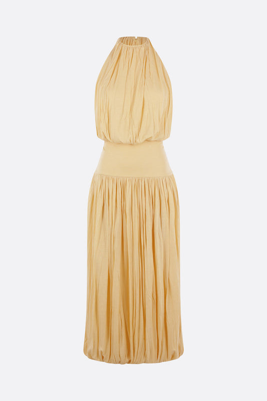 jersey gathered dress