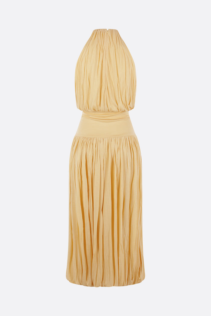 jersey gathered dress