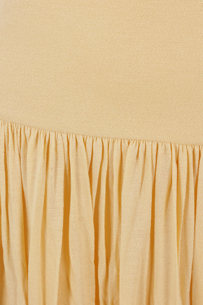 jersey gathered dress