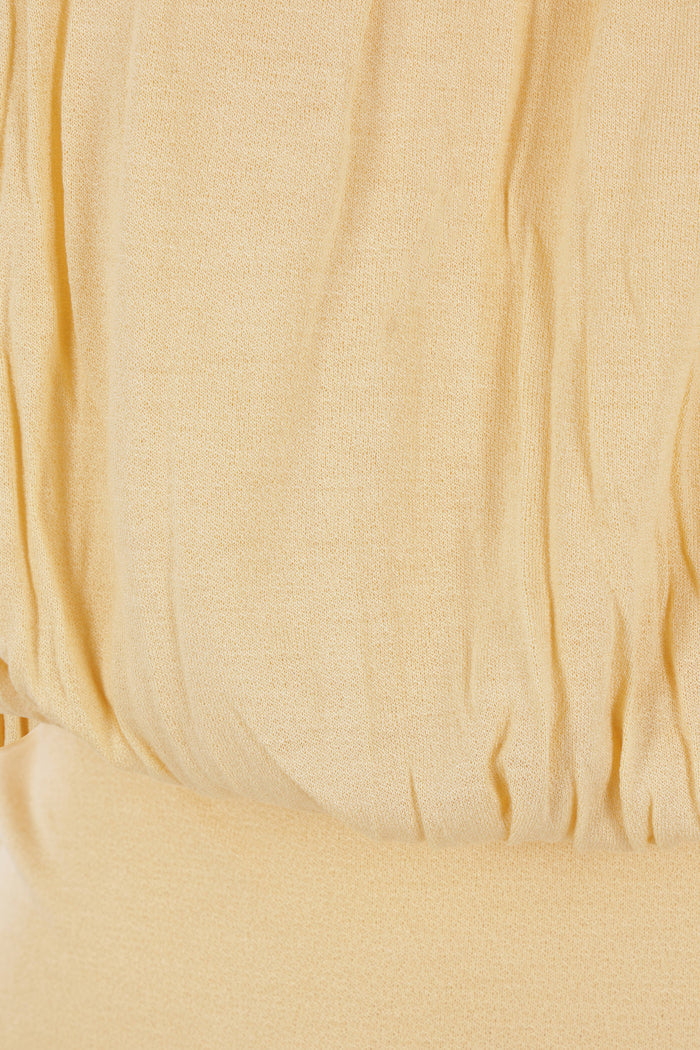 jersey gathered dress