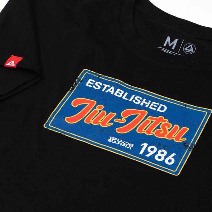 Jiu Jitsu Postcard Womens Crop Tee - Black