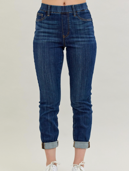 Judy Blue - High Waist Pull-On Double Cuff Slim