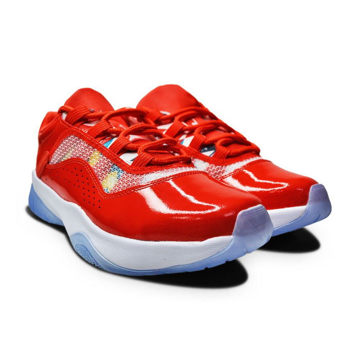 Juniors Nike Air Jordan 11 Comfort Low (GS) - DQ0928 600 - Chile Red White-Juniors-Nike-Nike Air Jordan 11 Comfort Low (GS)-sneakers Foot World