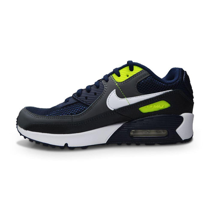 Juniors Nike Air Max 90 GS - DB2614 400 - Obsidian White Iron Grey-Air Max, Junior Footwear, Juniors (3-6), Nike Brands, Nike Junior Footwear-Foot World UK