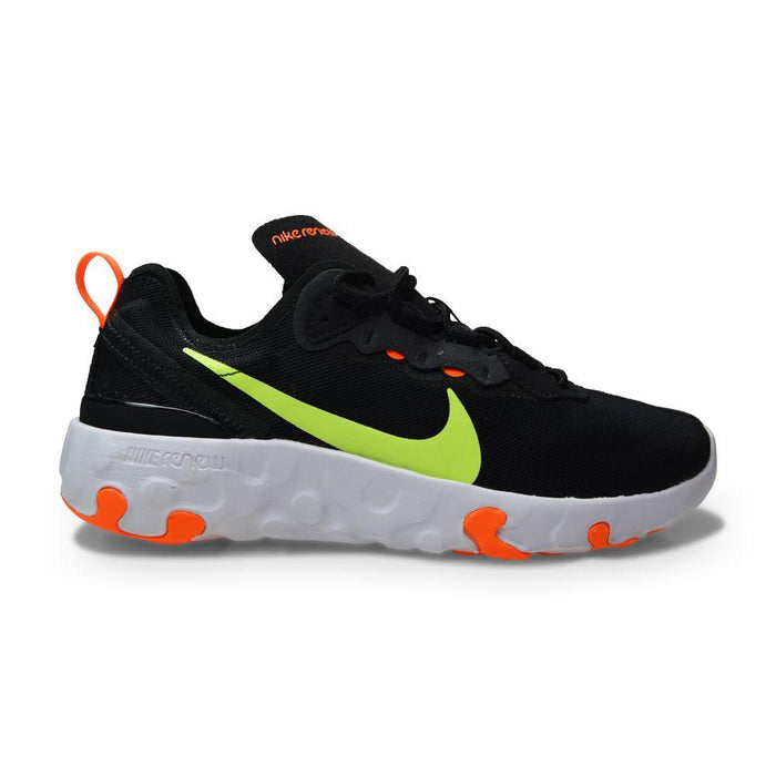 Juniors Nike Renew Element 55 GS - CV9644 001 - Black Ghost Green Total Orange-Juniors (3-6), Nike Brands, Nike Junior Footwear-Foot World UK