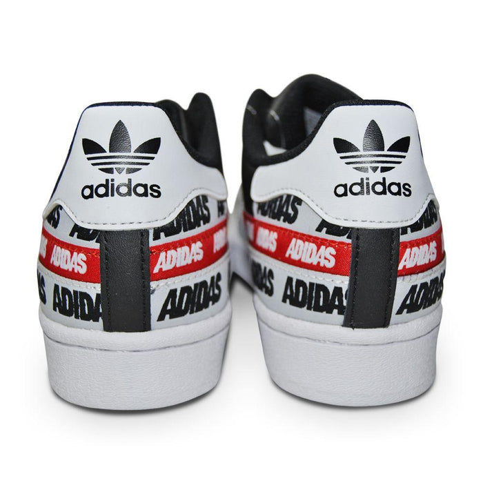 Juniors Adidas Superstar J - FX5872 - Black Superstar Taping-Adidas, Adidas Brands, Junior Footwear, Juniors (3-6), Super Star-Foot World UK