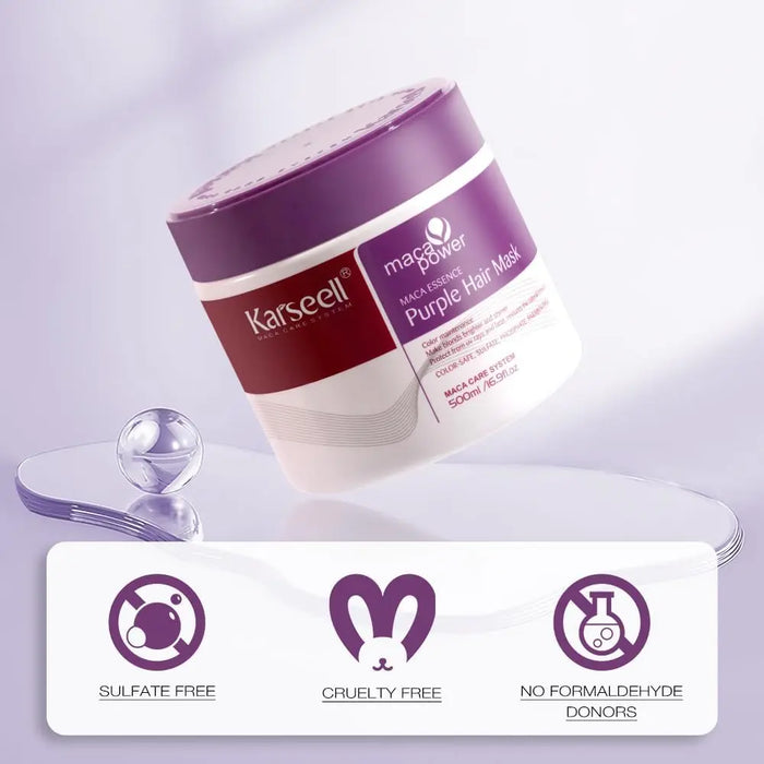 KARSEELL Maca Essence Purple Hair Mask for Blonde Hair 500 ML - DOKAN