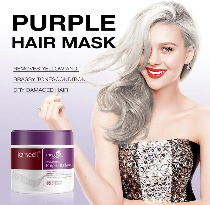KARSEELL Maca Essence Purple Hair Mask for Blonde Hair 500 ML - DOKAN