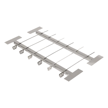 Hibachi Bars and Skewer set for kasai grill on white background.