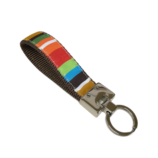 BROWN-STRIPE-DOG-KEY-RING