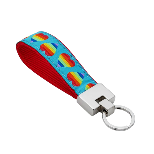 RAINBOW-HEARTS-DOG-KEY-RING