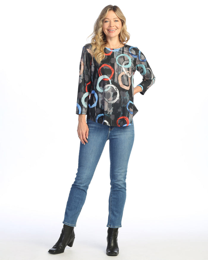 “Lagoon” Soft-Touch Round Hem Top - 24-1979