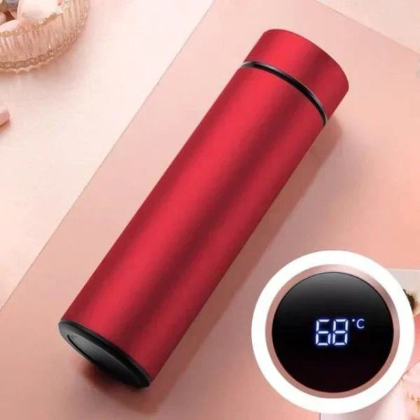 LED Digital Temperature Display Water Bottle Multi Color