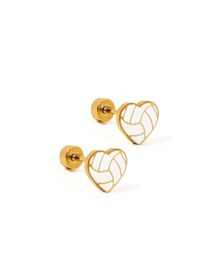 Linny Co - Volleyball Flat Back Earrings