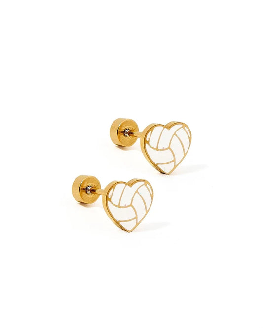 Linny Co - Volleyball Flat Back Earrings