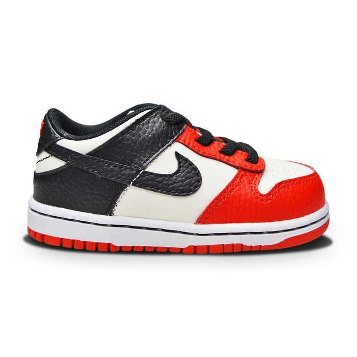 Little Kids Nike Dunk Low "75th Anniversary Bulls" DC9562 100 Sail Black Red-Juniors-Nike-195244241200-sneakers Foot World