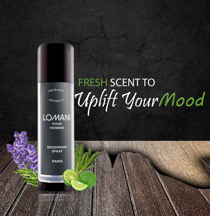 LOMANI POUR HOMME DEODORANT SPRAY FOR MEN, 200ML