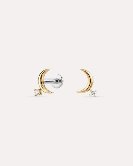 Luna Diamond Flatback Studs