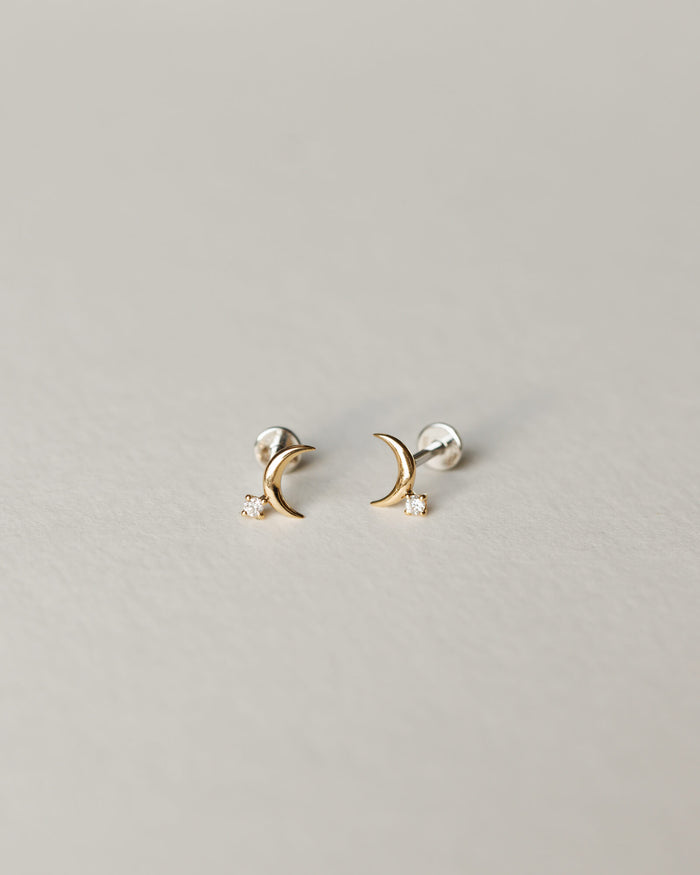 Luna Diamond Flatback Studs