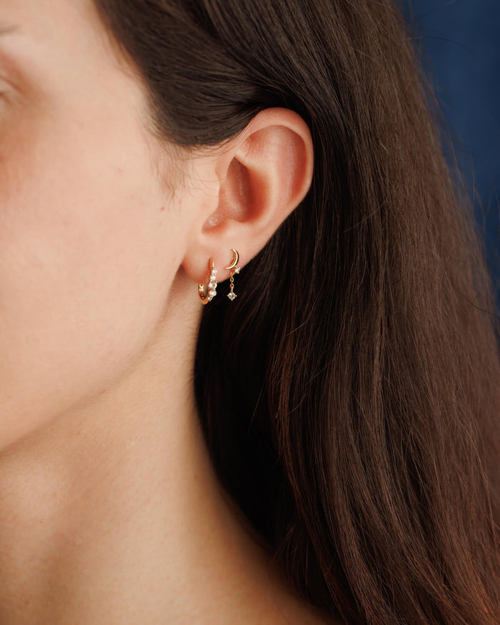 Luna Diamond Flatback Studs