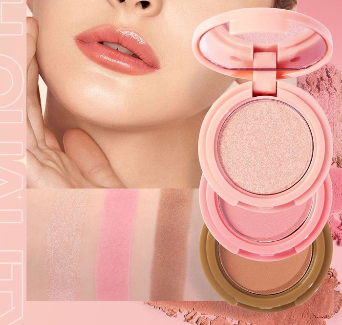 MA685 - 3 in 1 Contour Palette Blush and Highlighter