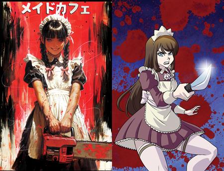 MAID CAFE #2 CVR D NAOMI GRIFFIN TODD SKULL & REMY EISU MOKHTAR HOLOFOIL FLIP VAR