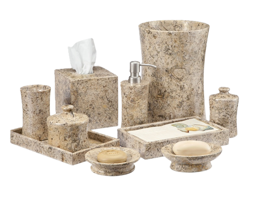 MarbleCrafter Vinca Fossil Stone Bath Collection