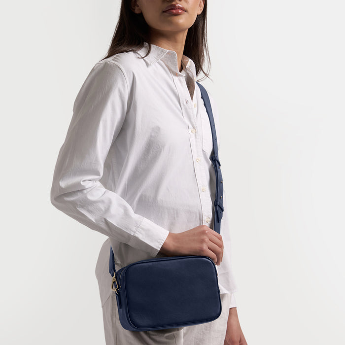 Meadow Double Zip Camera Bag Navy Blue
