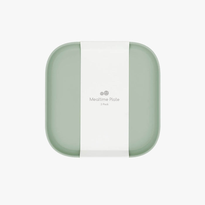 Mealtime Plate in Sage / ezpz Basics Line / Stylish, Durable Plates for Big Kids #color_sage