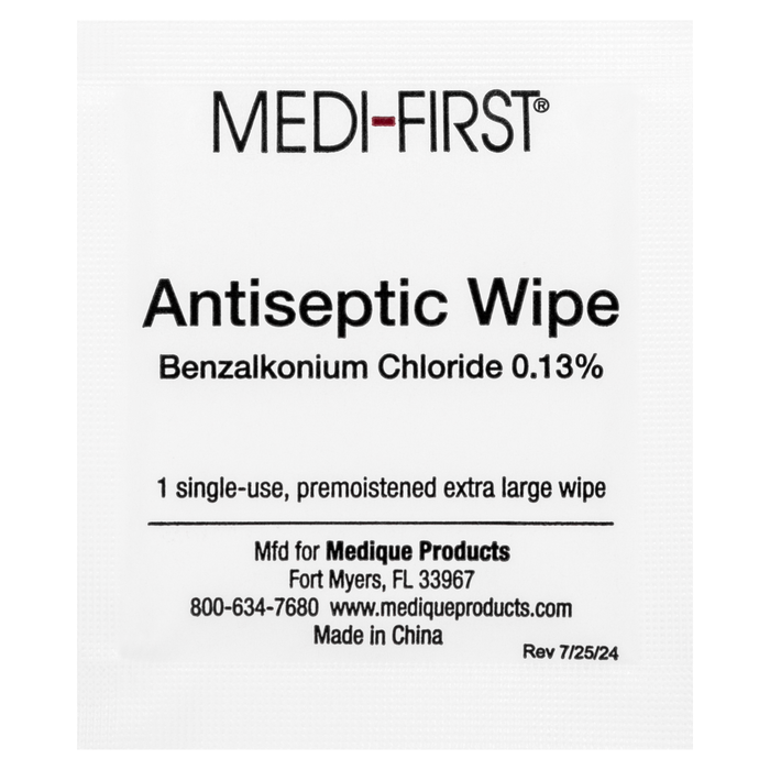 Medi First Antiseptic First Aid Wipes 20/box