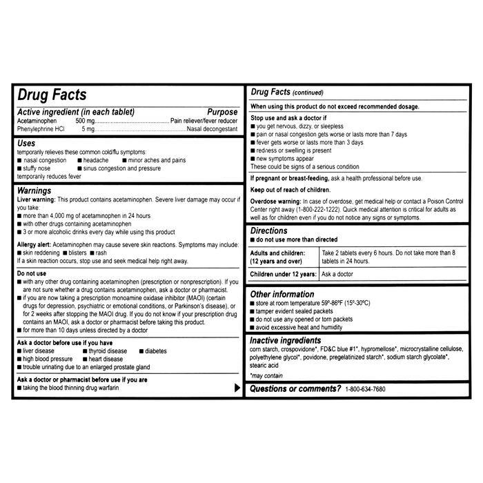 Medifirst Sinus Pain And Pressure Cold & Sinus Medication Packets