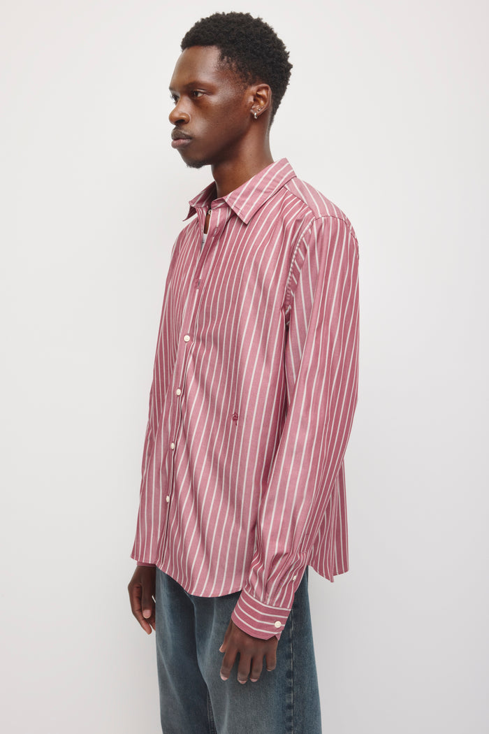 Men's Classic Stripe Shirt in Tawny Port/Gypsum Stripe