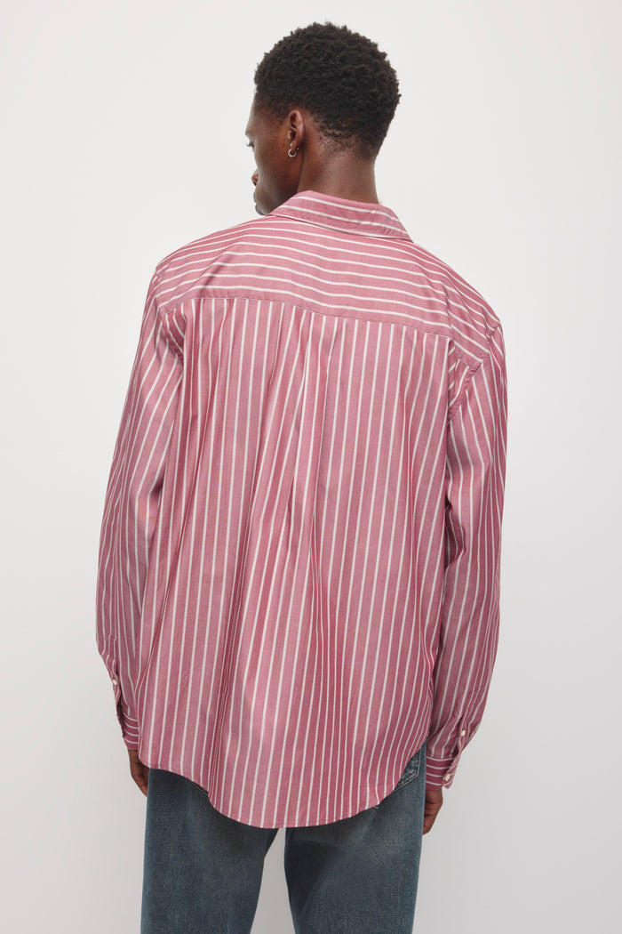 Men's Classic Stripe Shirt in Tawny Port/Gypsum Stripe